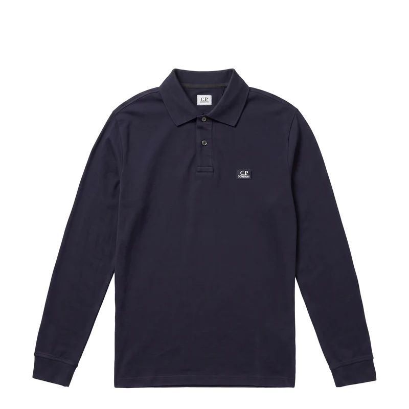 C.P. Company Stretch Piquet Long Sleeve Half Zip Polo