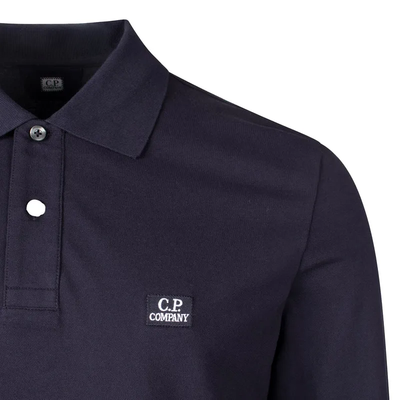 C.P. Company Stretch Piquet Long Sleeve Half Zip Polo