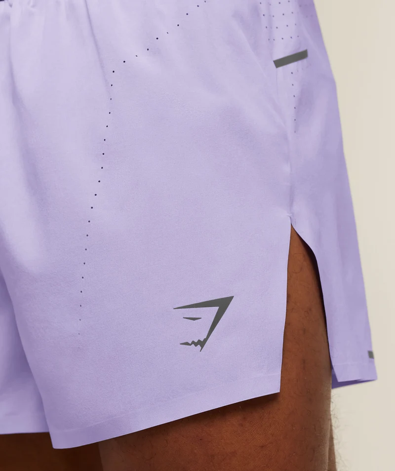 Gymshark Running Elite High Split Race Day Shorts - Pace Purple