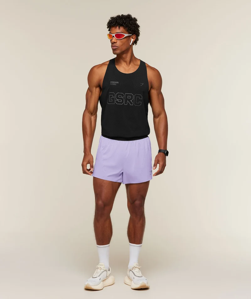 Gymshark Running Elite High Split Race Day Shorts - Pace Purple
