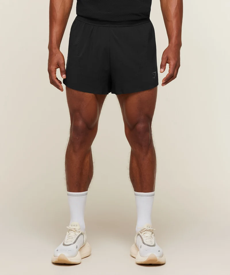 Gymshark Running Elite High Split Race Day Shorts - Black