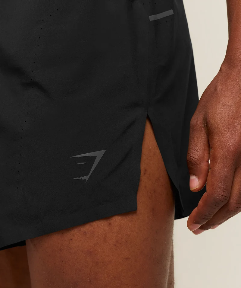 Gymshark Running Elite High Split Race Day Shorts - Black