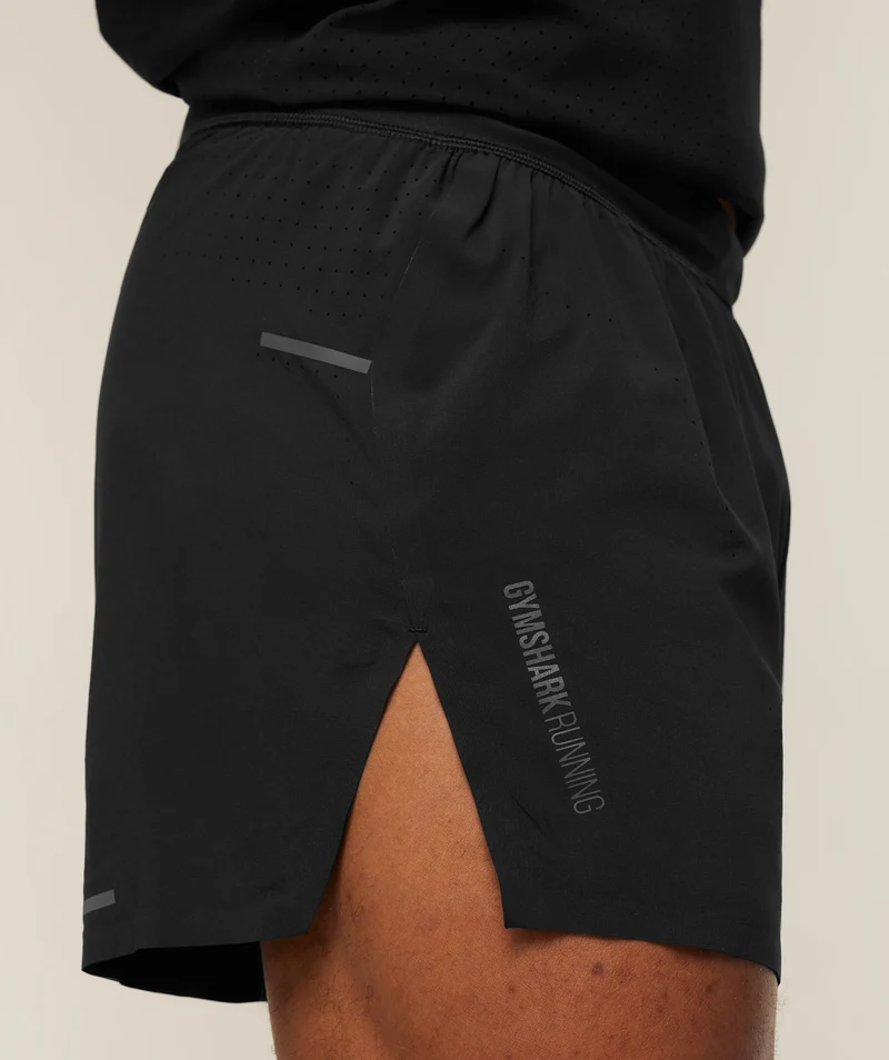Gymshark Running Elite High Split Race Day Shorts - Black