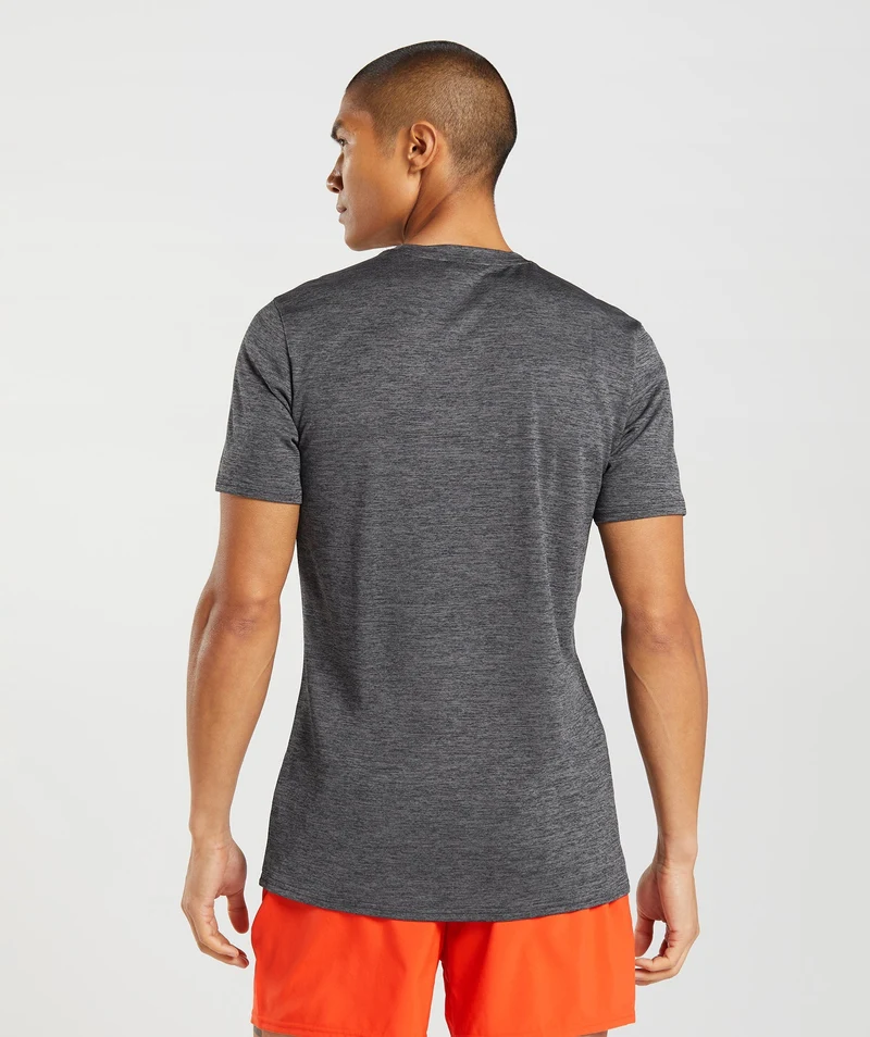 Gymshark Arrival Marl T-Shirt - Black/Silhouette Grey Marl