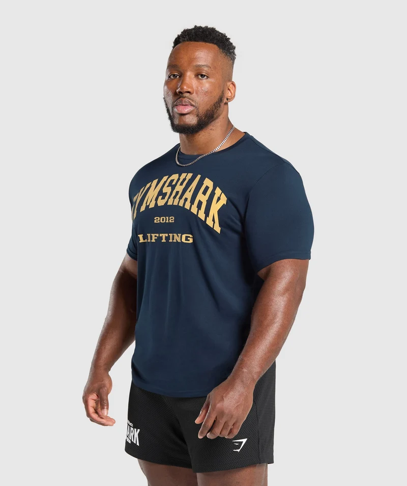 Gymshark 2012 Lifting T-Shirt - Navy
