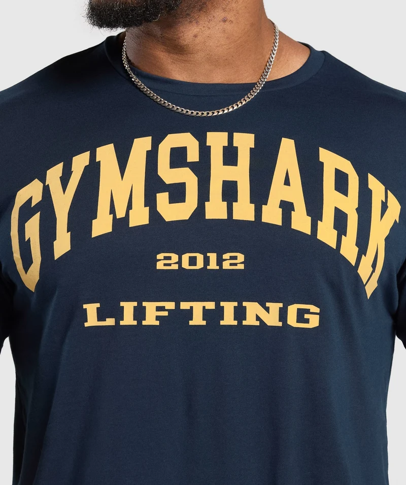 Gymshark 2012 Lifting T-Shirt - Navy