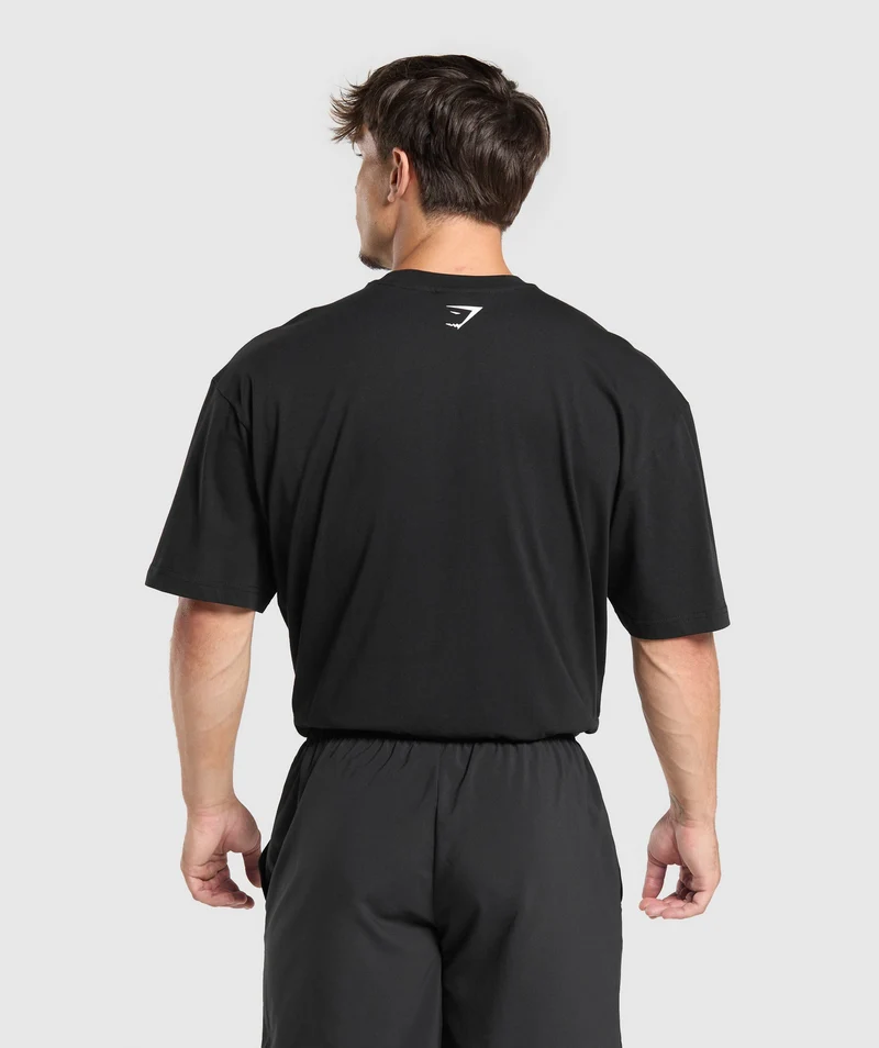 Gymshark 2012 Lifting Oversized T-Shirt - Black