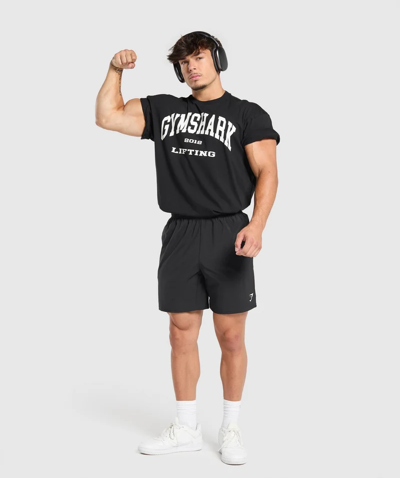 Gymshark 2012 Lifting Oversized T-Shirt - Black