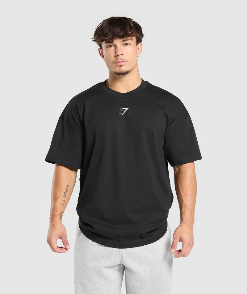 Gymshark Movin' Metal Graphic T-Shirt - Black