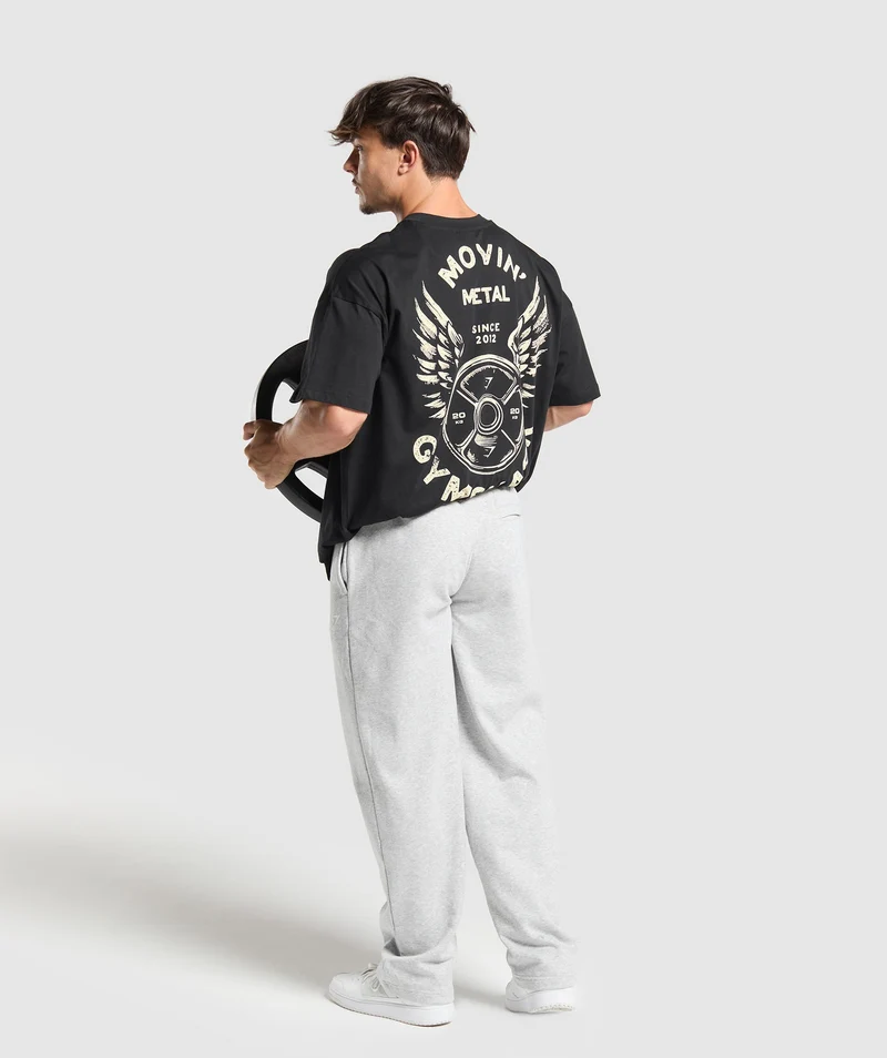 Gymshark Movin' Metal Graphic T-Shirt - Black