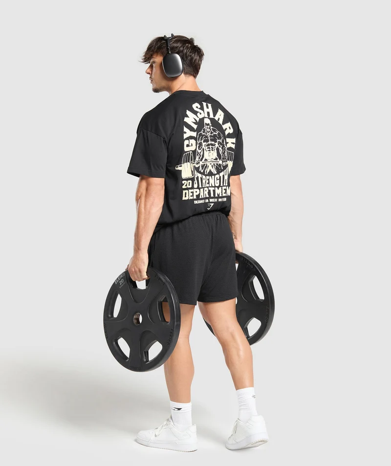 Gymshark Strength Department Graphic T-Shirt - Black