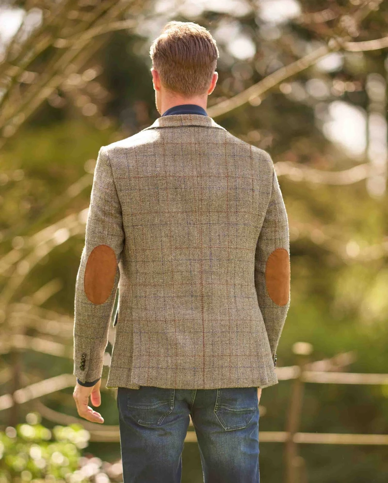 Harris Tweed Sakko "London" in Walnut Check
