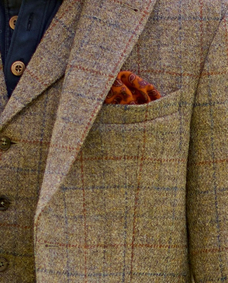 Harris Tweed Sakko "London" in Walnut Check