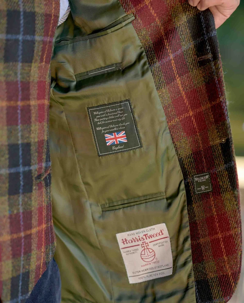 Harris Tweed Sakko "London" in Check of Island