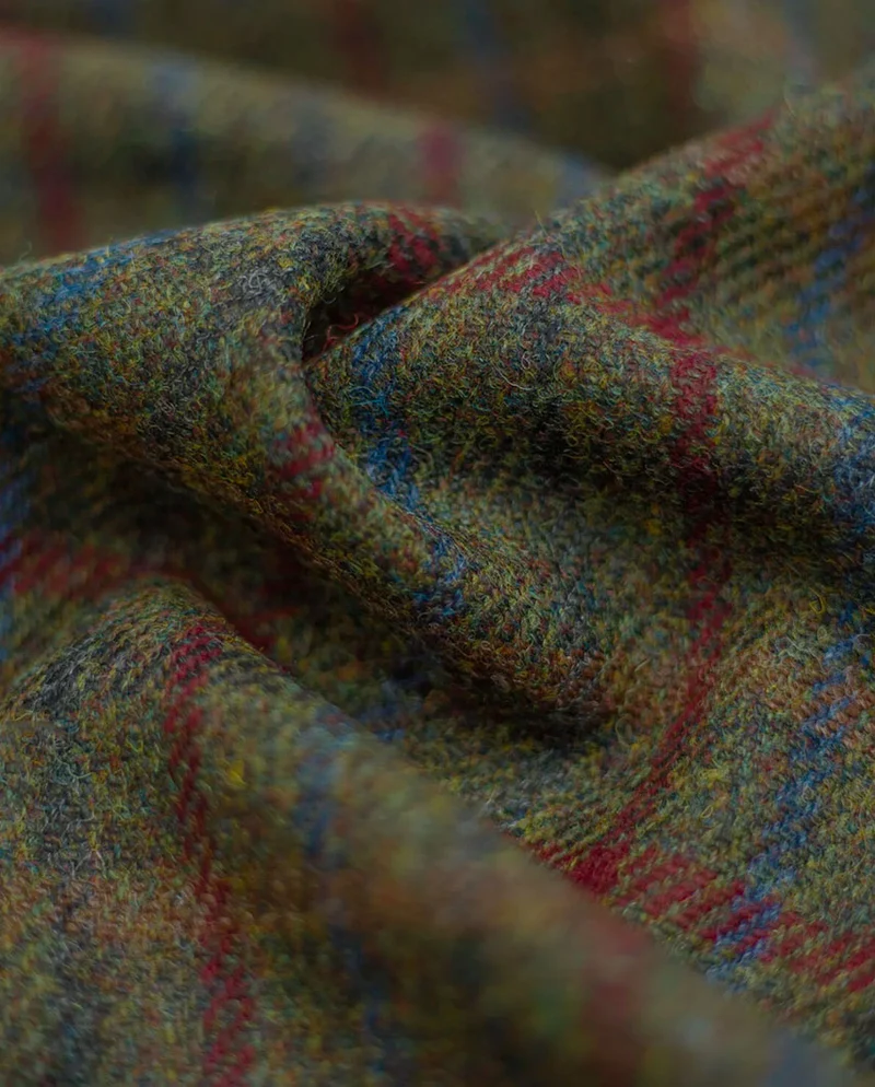 Harris Tweed Sakko "London" in red-blue Check