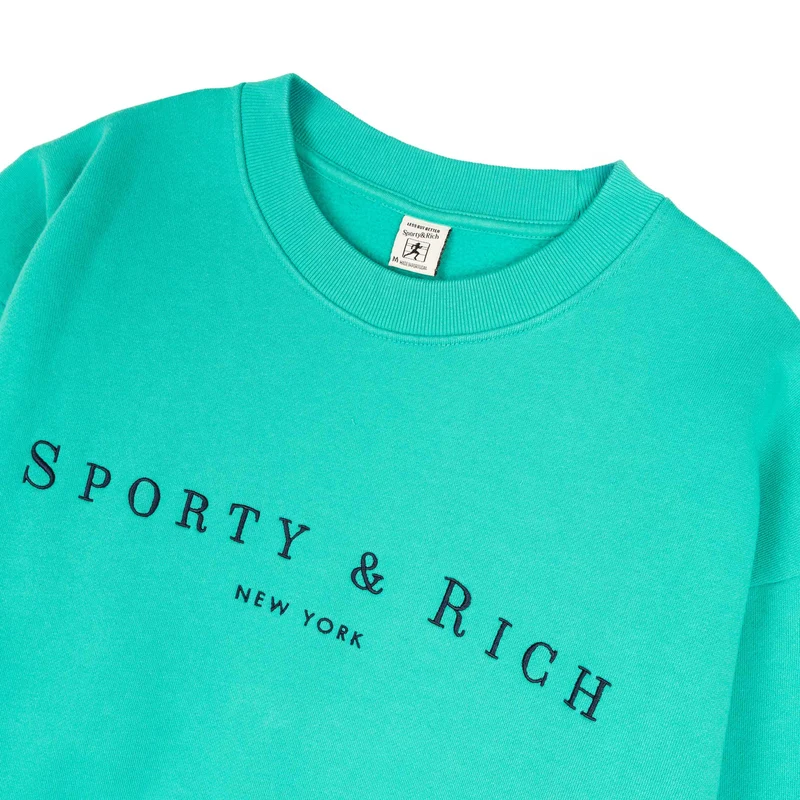 Sporty & Rich Title Embroidered Crewneck