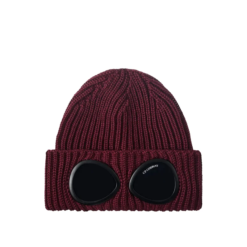 C.P. Company Extra Fine Merino Wool Knit Goggle Beanie