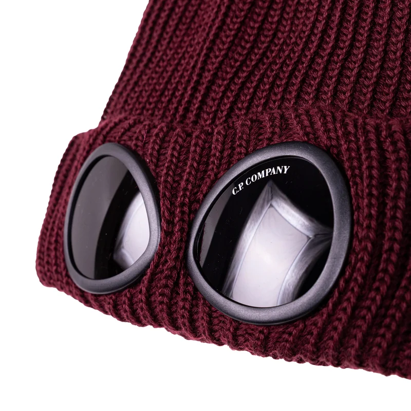 C.P. Company Extra Fine Merino Wool Knit Goggle Beanie