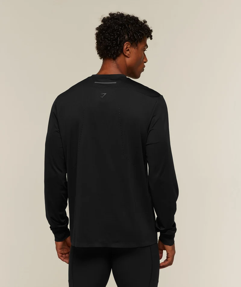 Gymshark Running Elite Long Sleeve T-Shirt - Black