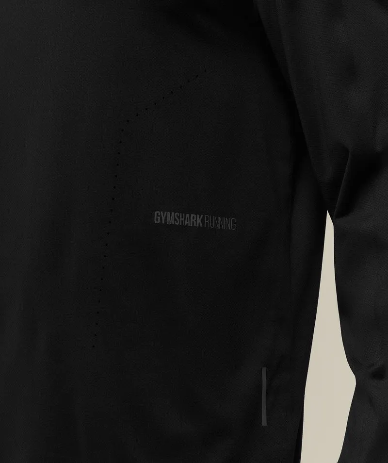 Gymshark Running Elite Long Sleeve T-Shirt - Black