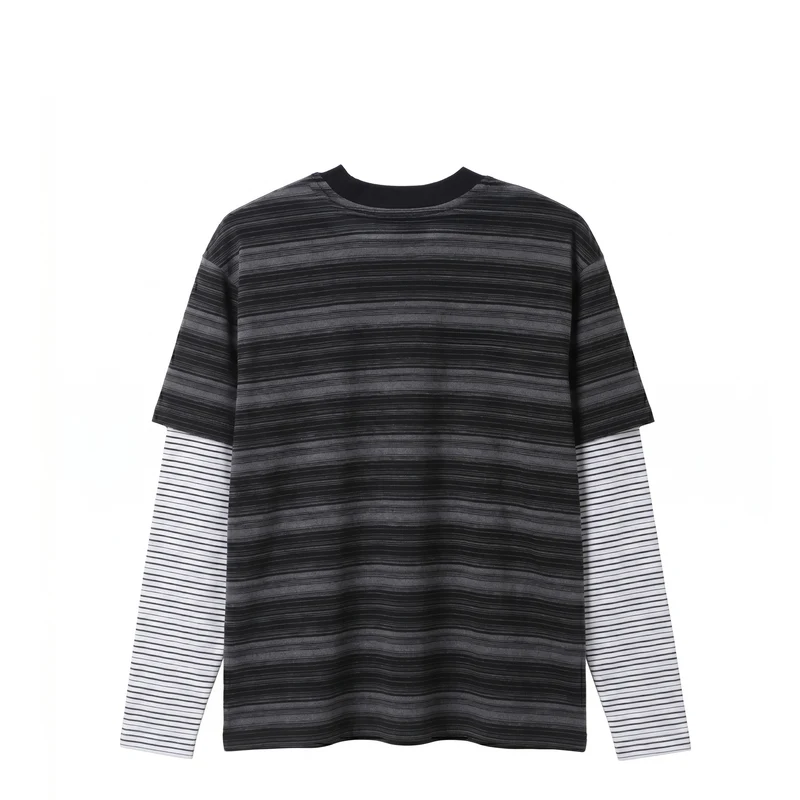 Metalwood Double Layer Striped T-Shirt