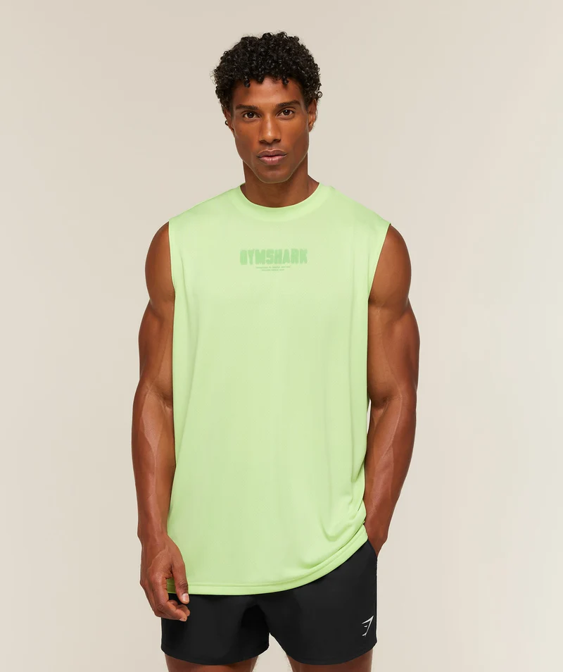 Gymshark Motion Blur Graphic Tank - Pace Green