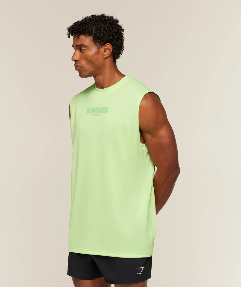 Gymshark Motion Blur Graphic Tank - Pace Green