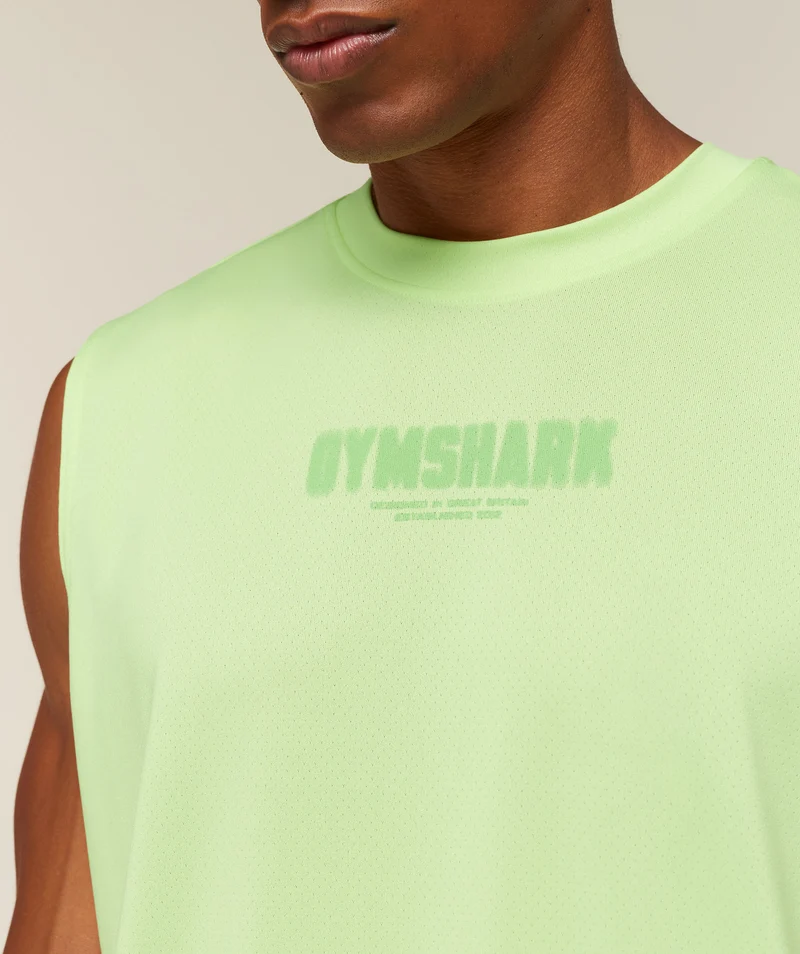 Gymshark Motion Blur Graphic Tank - Pace Green