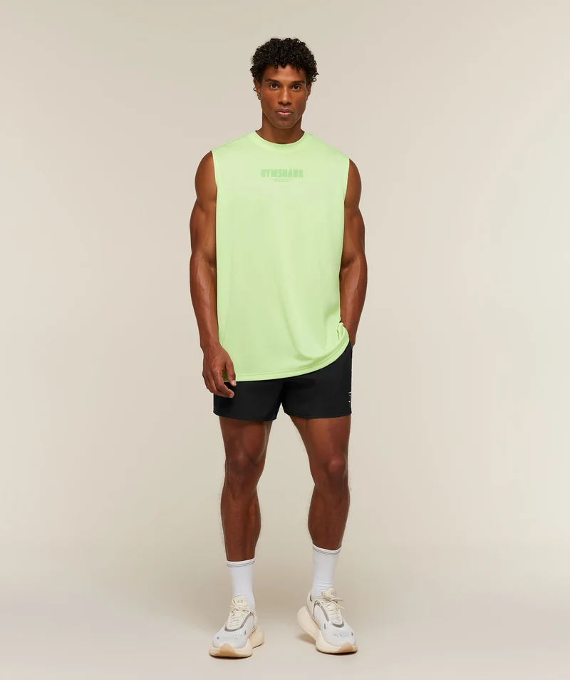 Gymshark Motion Blur Graphic Tank - Pace Green
