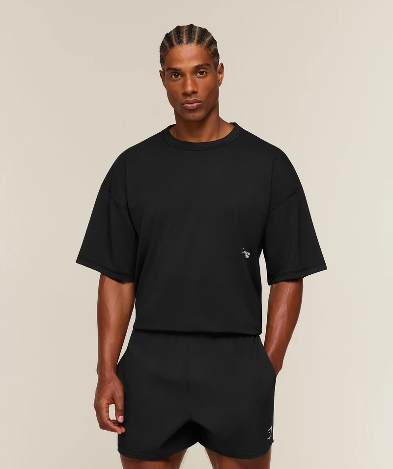 Gymshark Hybrid T-Shirt - Black