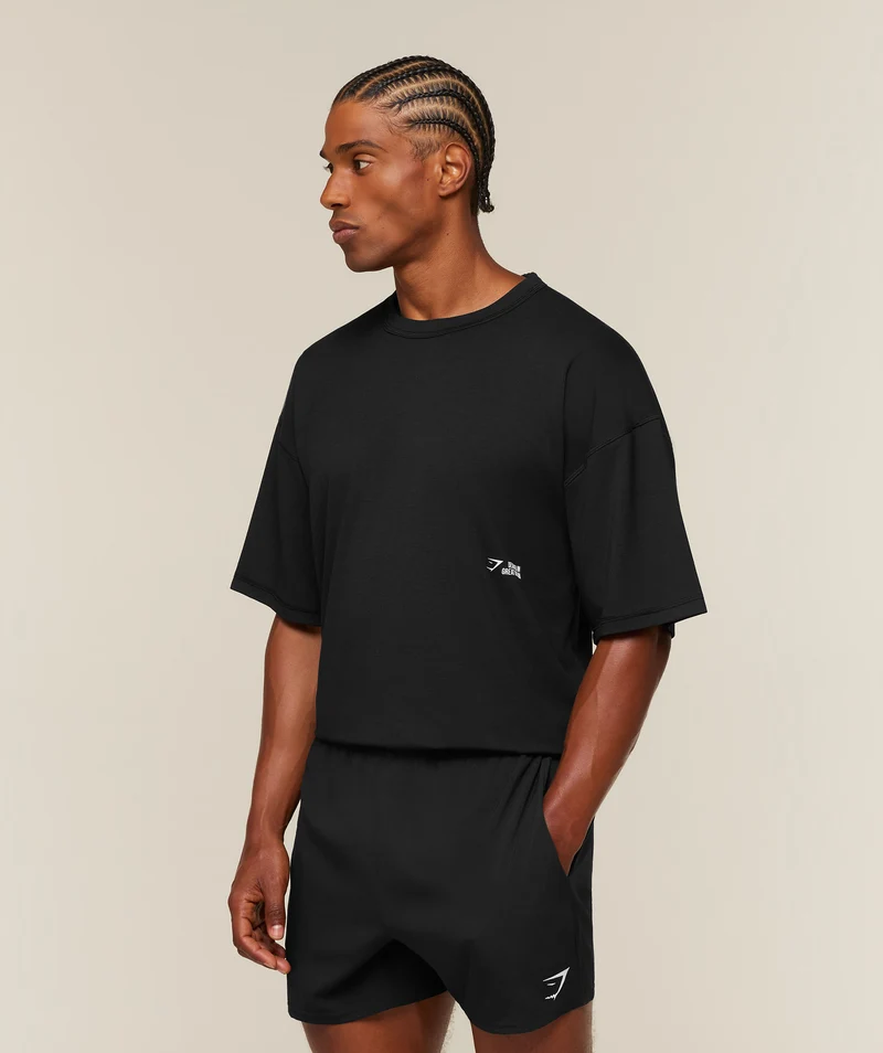 Gymshark Hybrid T-Shirt - Black