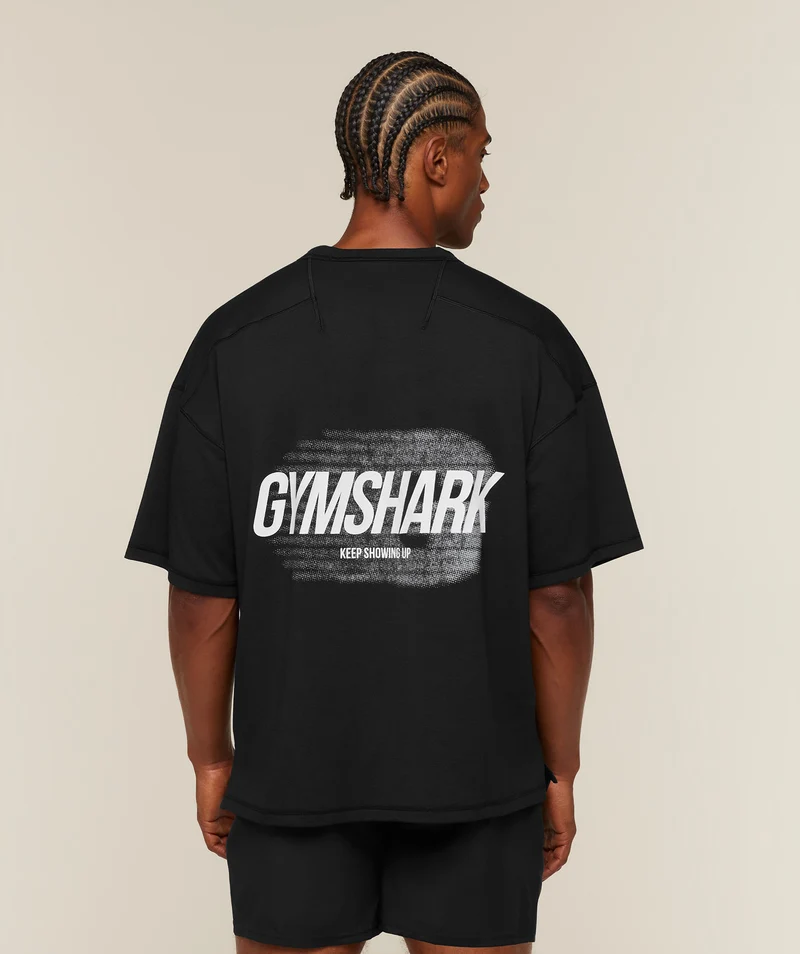 Gymshark Hybrid T-Shirt - Black