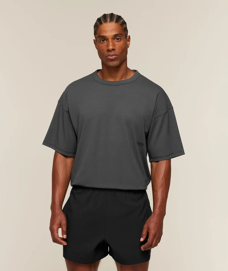 Gymshark Hybrid T-Shirt - Onyx Grey