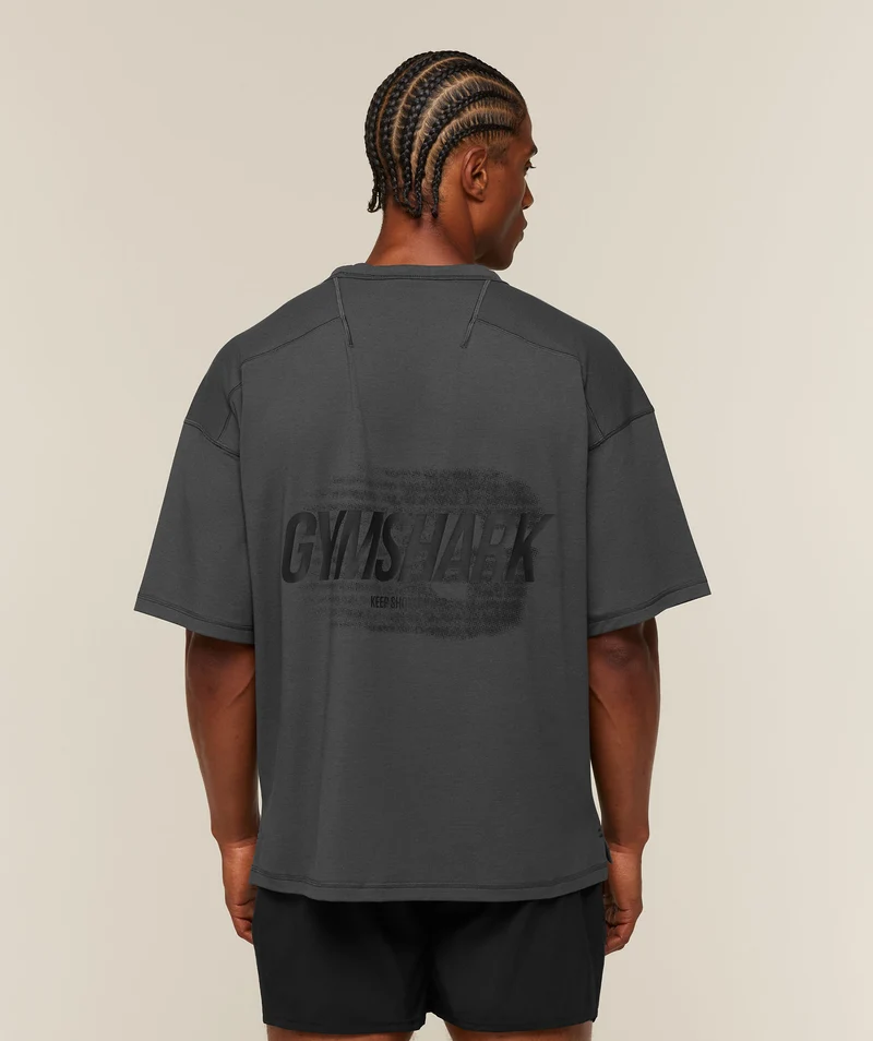 Gymshark Hybrid T-Shirt - Onyx Grey