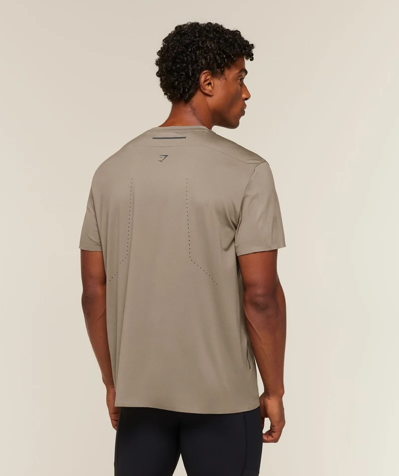 Gymshark Running Elite T-Shirt - Lifestyle Brown