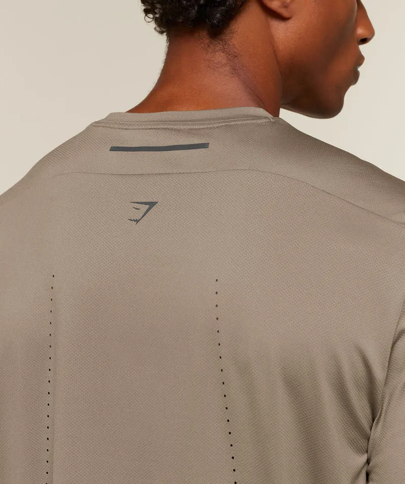 Gymshark Running Elite T-Shirt - Lifestyle Brown