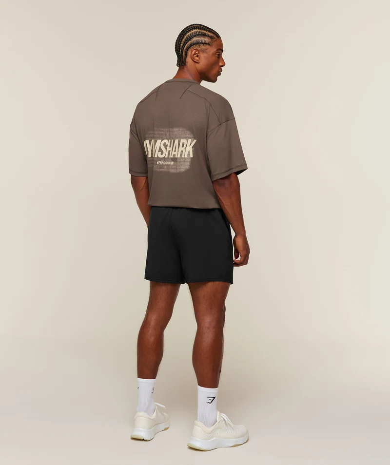 Gymshark Hybrid T-Shirt - Soft Brown
