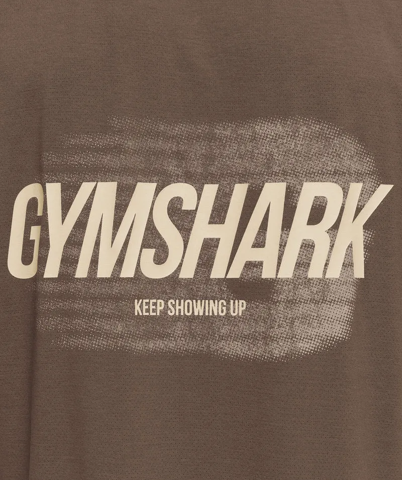 Gymshark Hybrid T-Shirt - Soft Brown