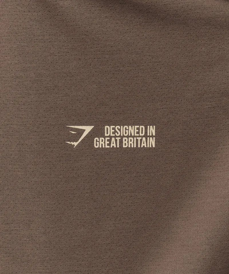 Gymshark Hybrid T-Shirt - Soft Brown