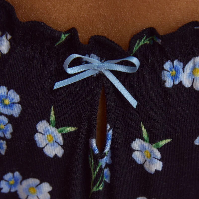 Bedruckte Strings (3er-Pack) - Blau-Druck