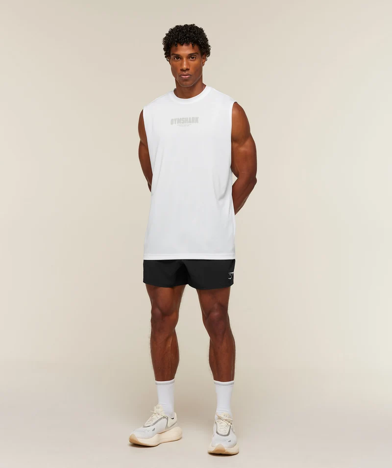Gymshark Motion Blur Graphic Tank - White