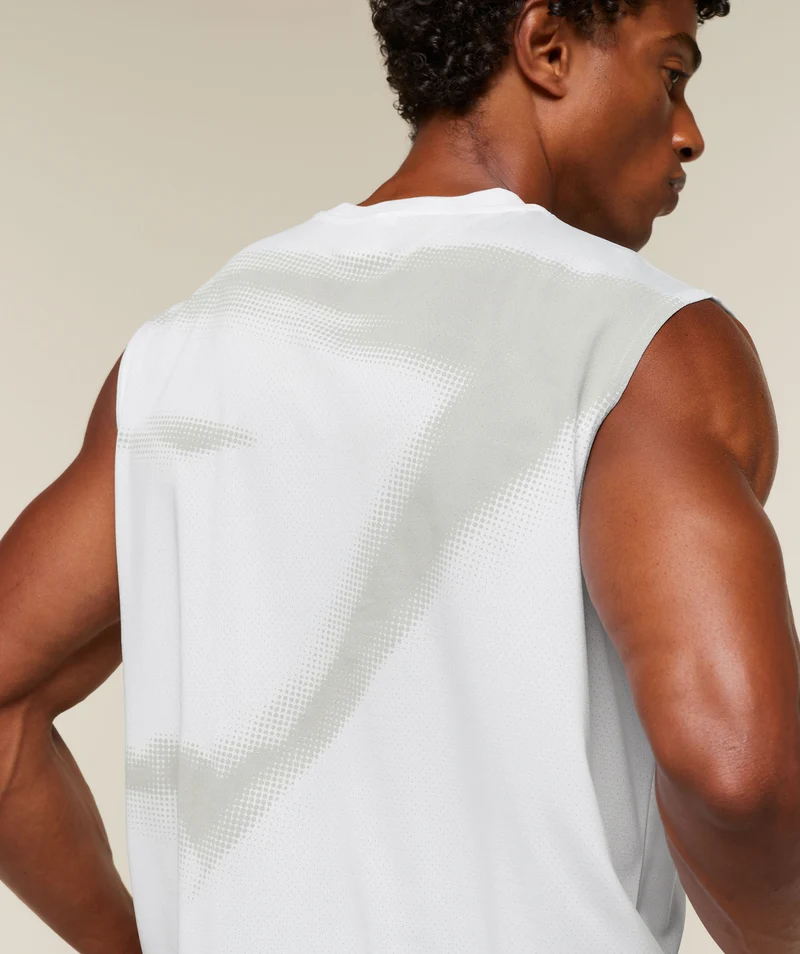 Gymshark Motion Blur Graphic Tank - White
