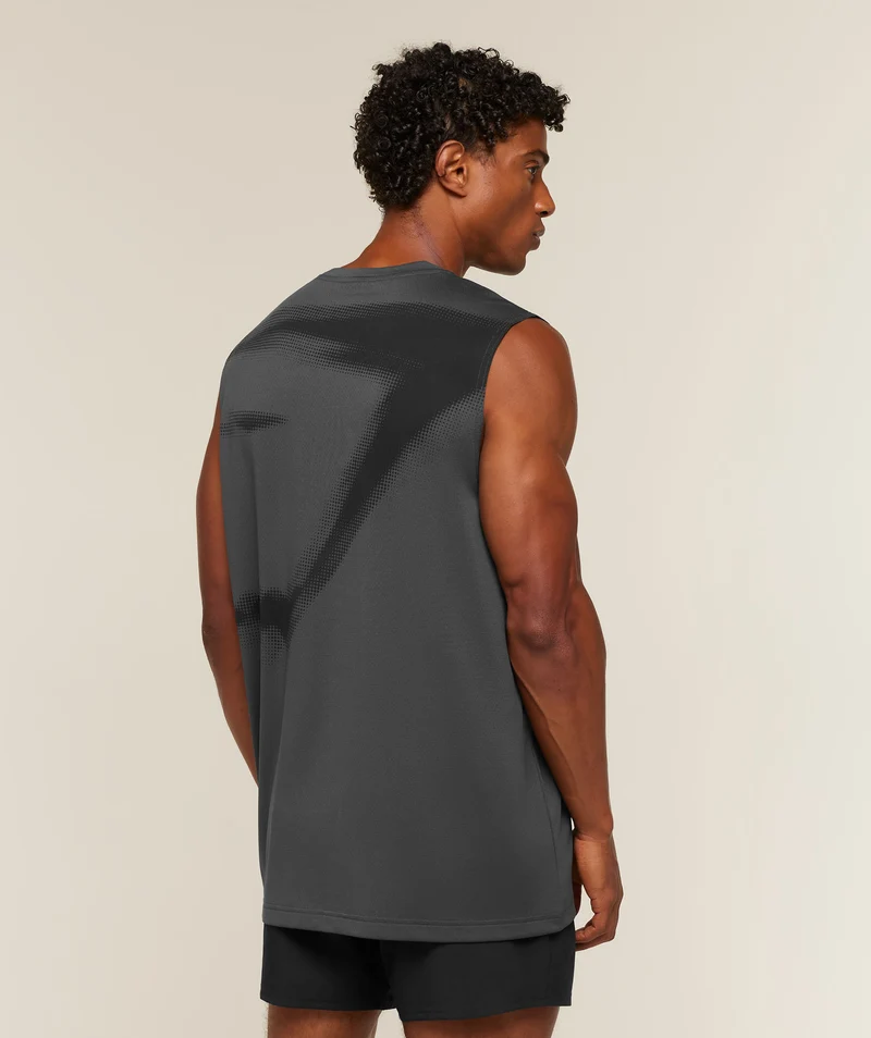 Gymshark Motion Blur Graphic Tank - Onyx Grey