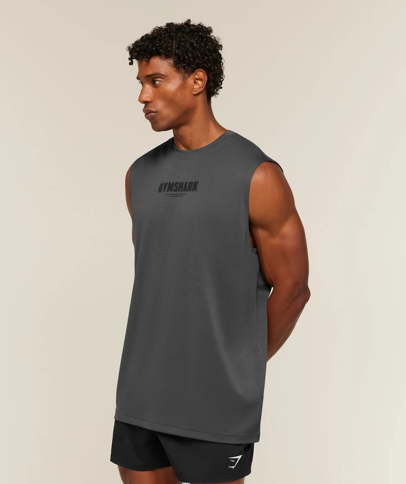 Gymshark Motion Blur Graphic Tank - Onyx Grey