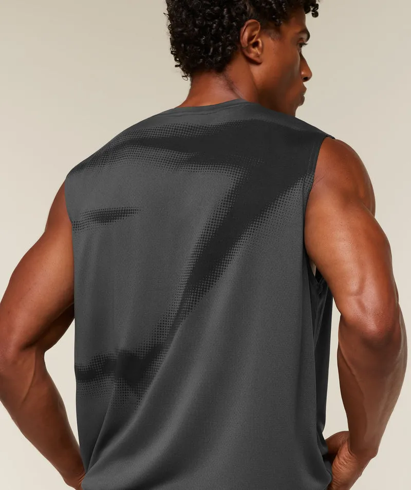 Gymshark Motion Blur Graphic Tank - Onyx Grey