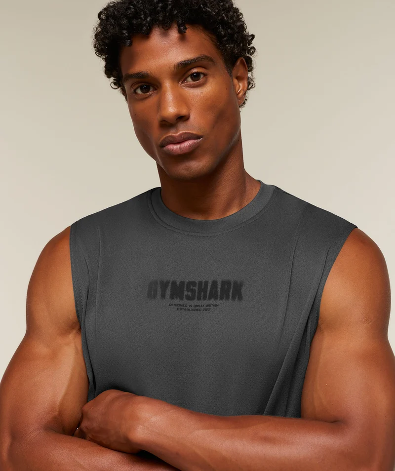 Gymshark Motion Blur Graphic Tank - Onyx Grey