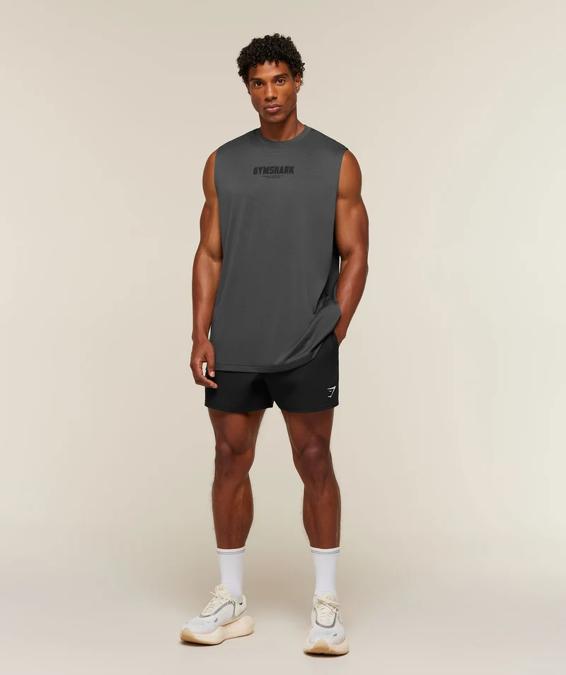 Gymshark Motion Blur Graphic Tank - Onyx Grey