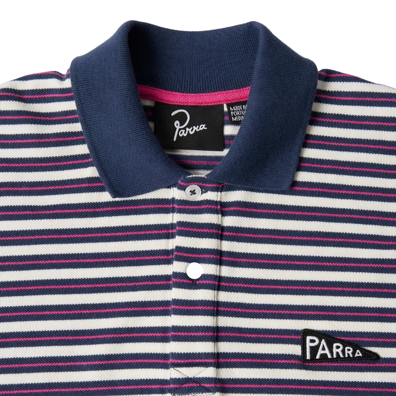 By Parra Flag Striper Polo Shirt