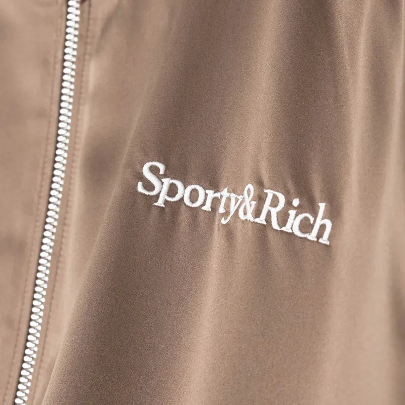 Sporty & Rich Serif Logo Gym Jacket