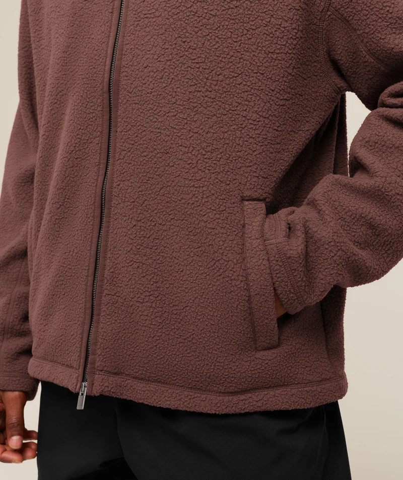 Gymshark Fleece Zip Through Jacket - Espresso Brown
